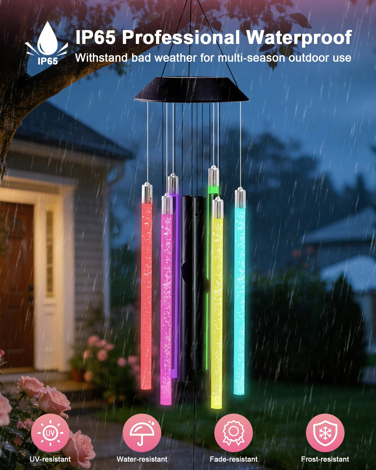 Nacome solar wind chime gentle melody for tranquil spaces