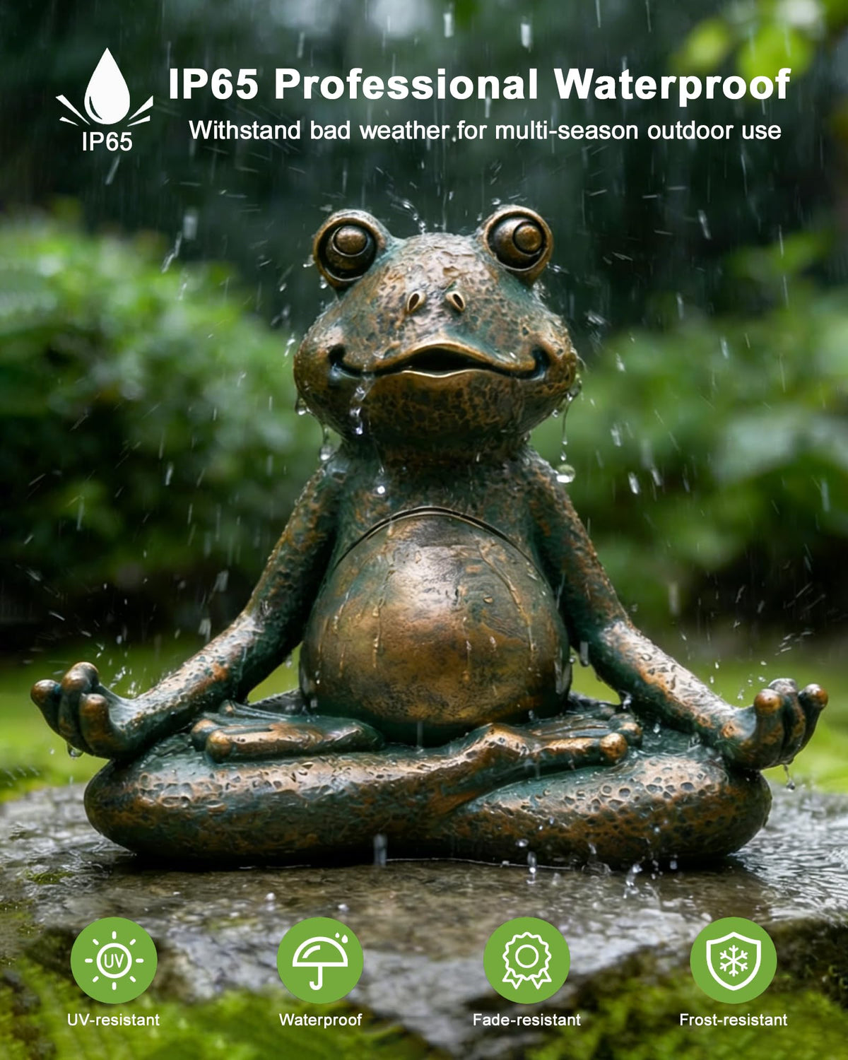 Nacome yard art frog statue brings playful character to landscaping