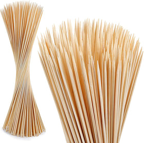 NadaKin bamboo roasting stick 30 inch shows a sturdy, long-handled skewer for campfire cooking.