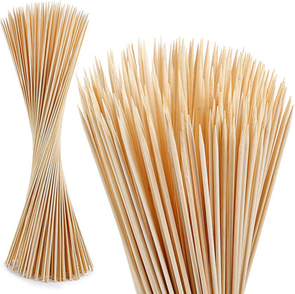 NadaKin bamboo roasting stick 30 inch shows a sturdy, long-handled skewer for campfire cooking.