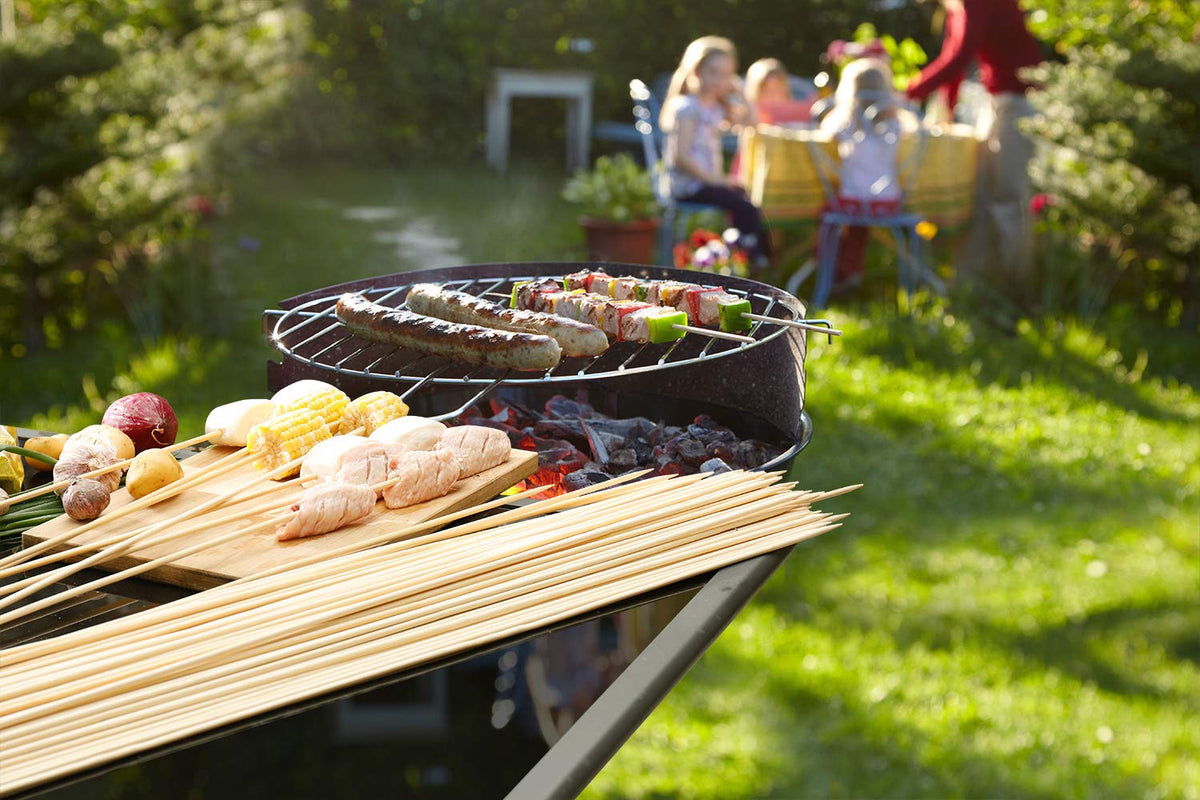 NadaKin multipurpose roasting sticks ready for marshmallows, fruit, hot dogs and kebabs.