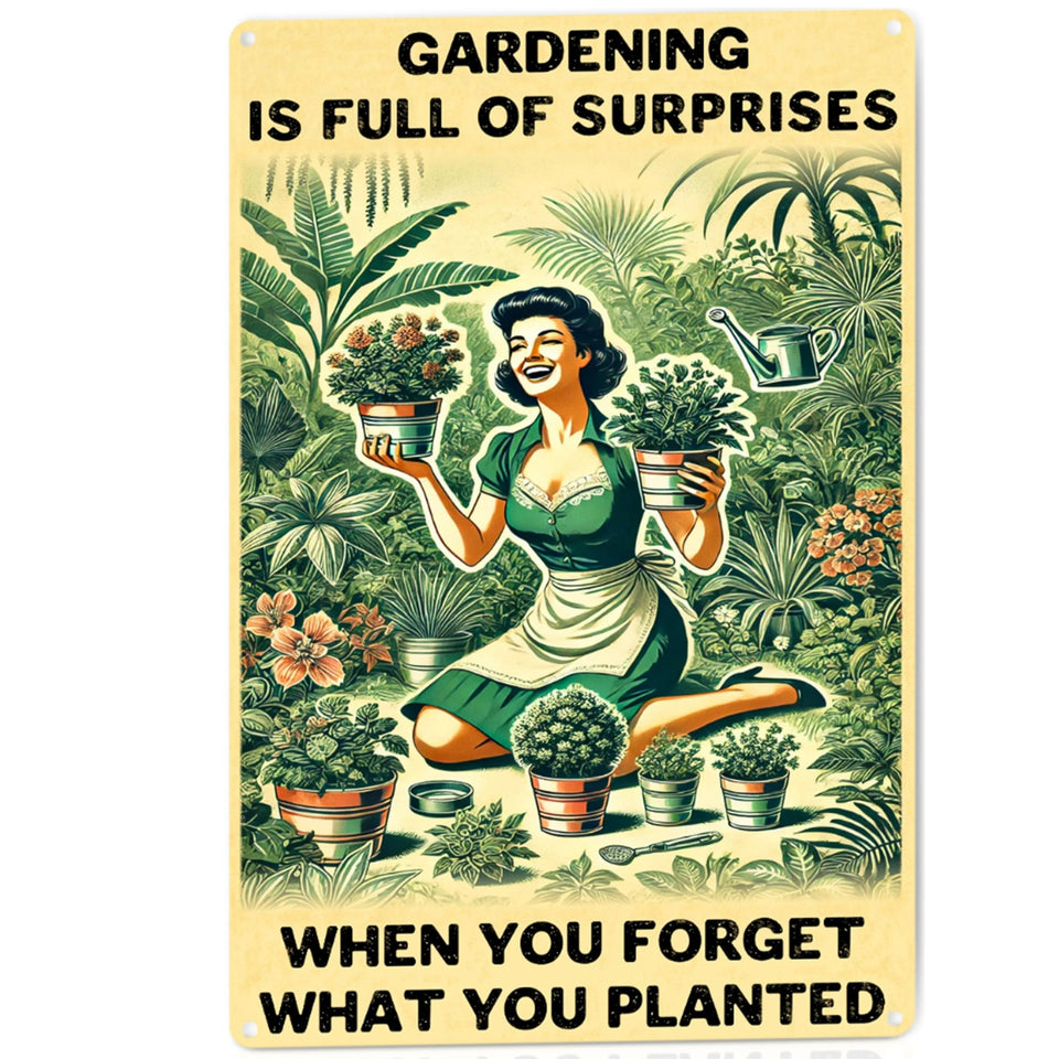 NAGOL funny garden sign outdoor aluminum decor for patio and walls