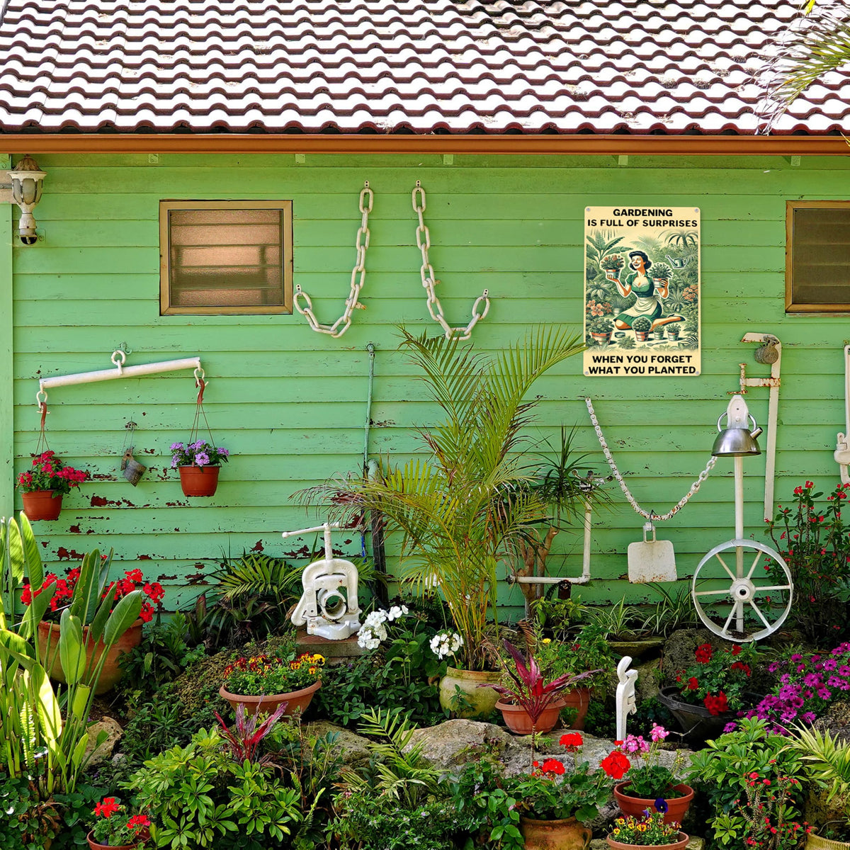 NAGOL yard art sign outdoor decor for plant lovers