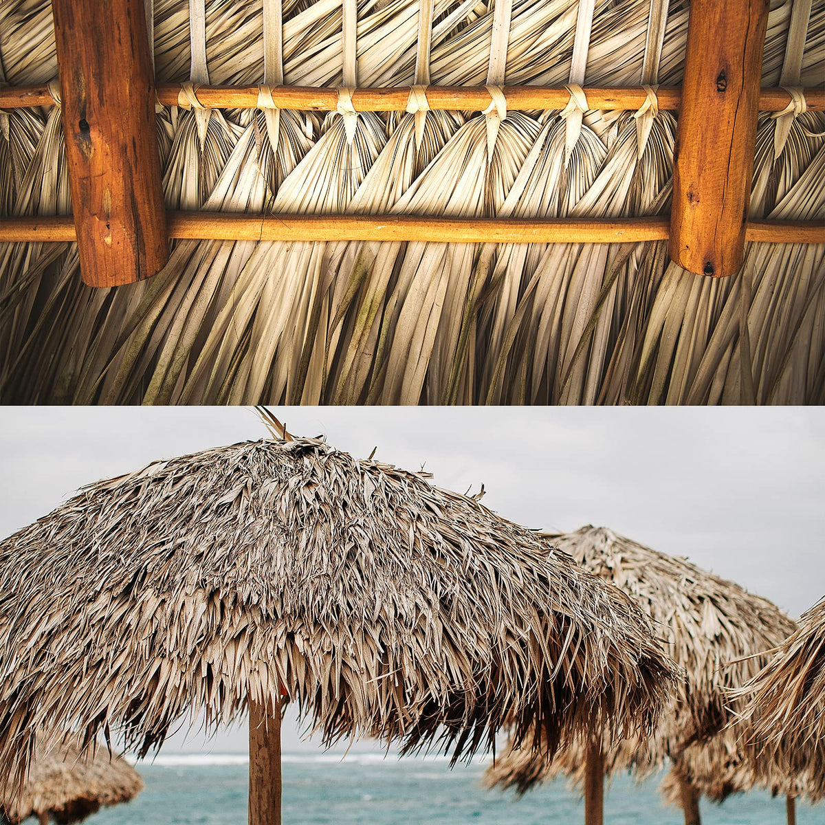 NAHARO waterproof thatch roll suitable for poolside awnings and light handling.