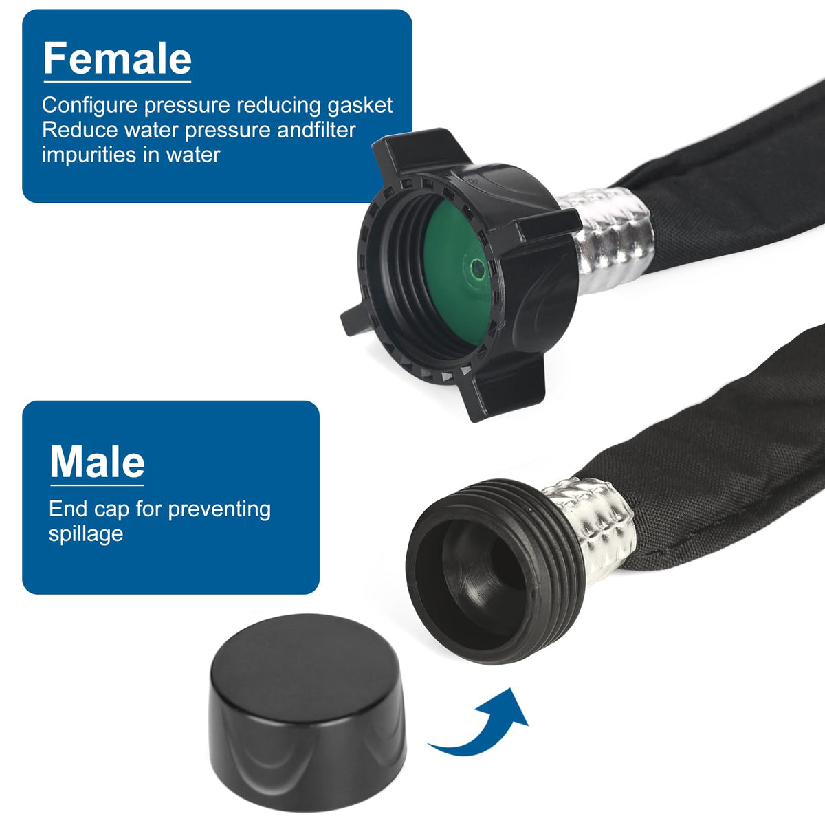 Naicet flat soaker hose double-layer design resists UV and tears