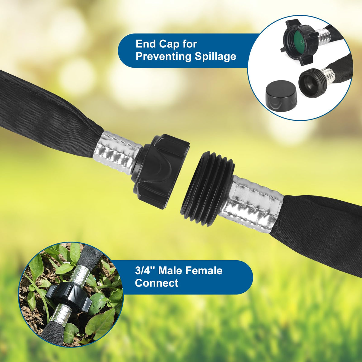 Naicet flat soaker hose easy storage keeps gardens organized