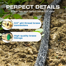 Naicet water-distribution-holes ensure even moisture along the hose length.