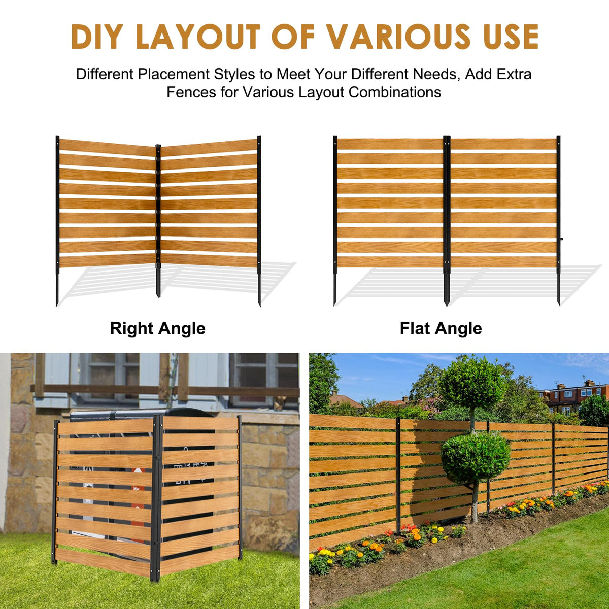 NAIZEA garden privacy screen blending with outdoor decor and visibility reduction