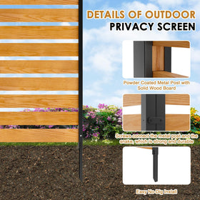 NAIZEA wood fence stakes providing sturdy no-dig anchoring