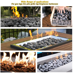 NAKAAOSIK lava rocks for gas firepit, versatile decor and clean burning.