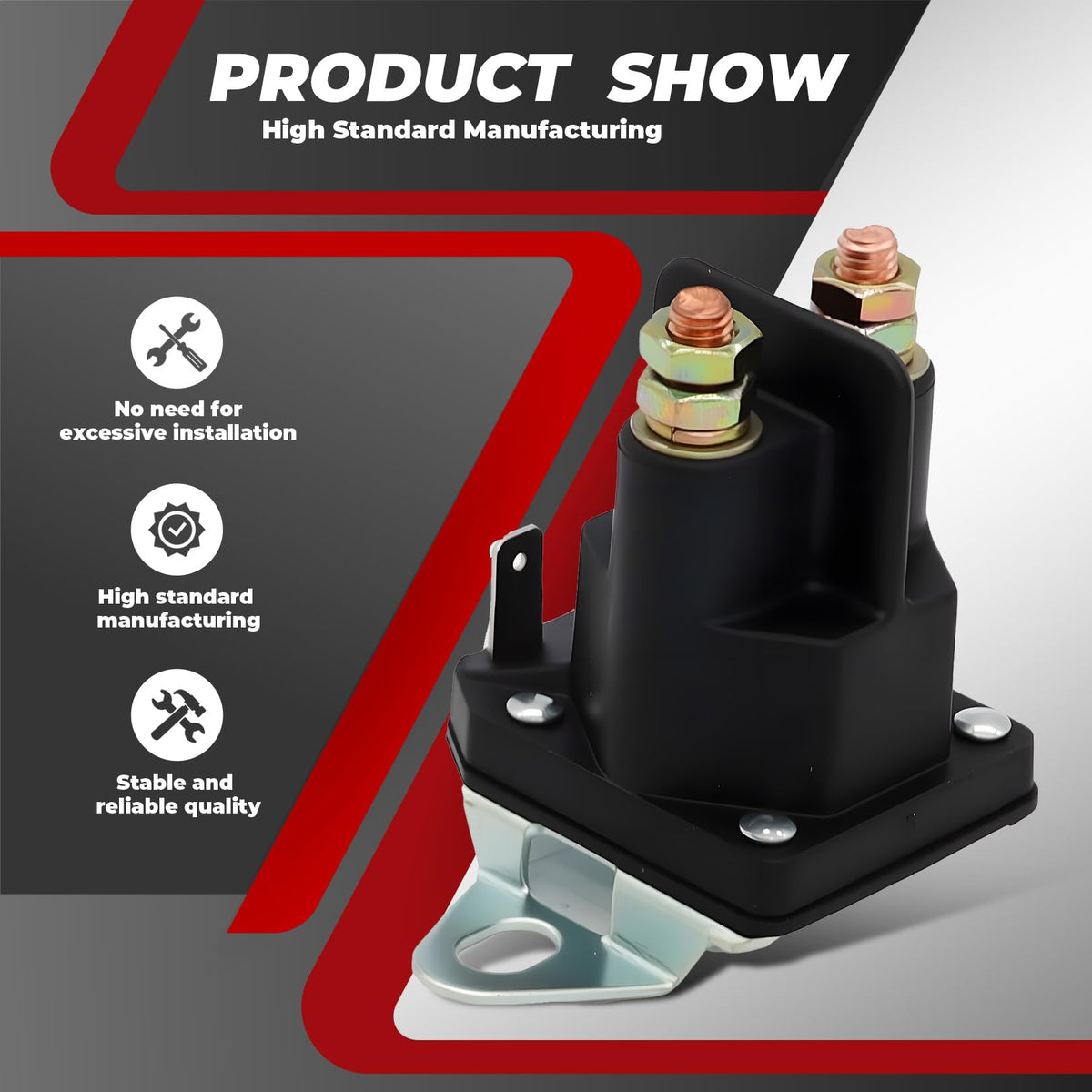 Nakkaa 812-1201-211 lawn mower solenoid, easy fit.