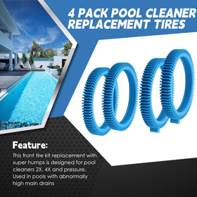 Nakkaa tire kit compatibility with 2X and 4X pool cleaners.