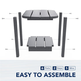 nalone Adirondack side table being assembled with included parts in 10 minutes
