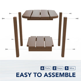 nalone Adirondack side table compact design suits patios, balconies, and living spaces.