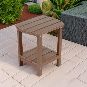 nalone Adirondack side table 16.5-inch footprint fits small patios and balconies.