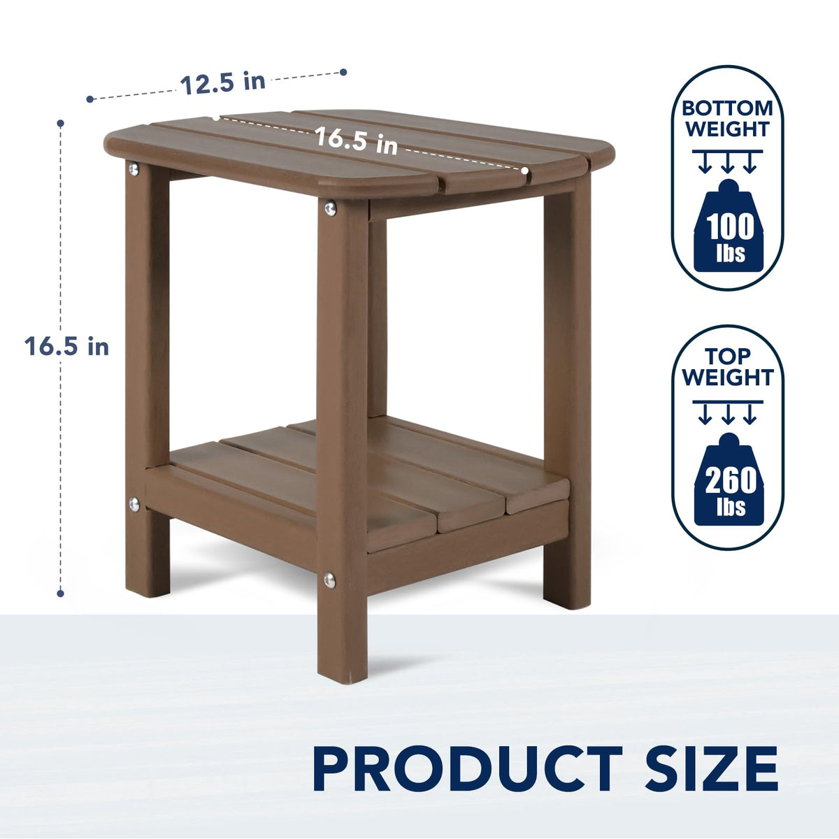 nalone Adirondack side table easy-assembly with included parts for quick setup.
