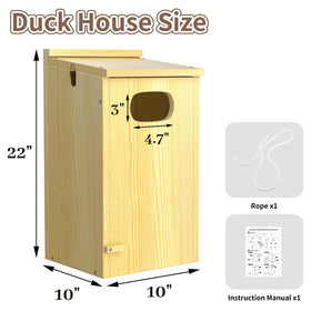 Nalwort Duck House interior nesting space supports comfortable duck nesting.