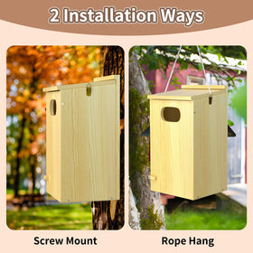 Nalwort Duck House solid wood is untreated for a natural habitat.