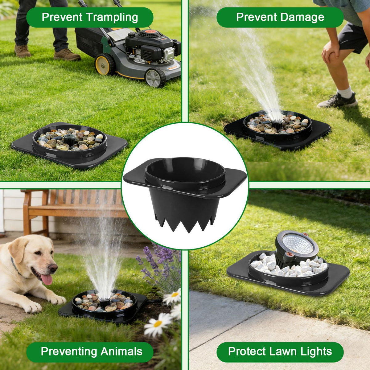 Durable outdoor donut guard by NamcheBarwa for lawn protection.