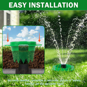 NamcheBarwa sprinkler guard demonstrates 3.3-inch height for stable soil anchoring