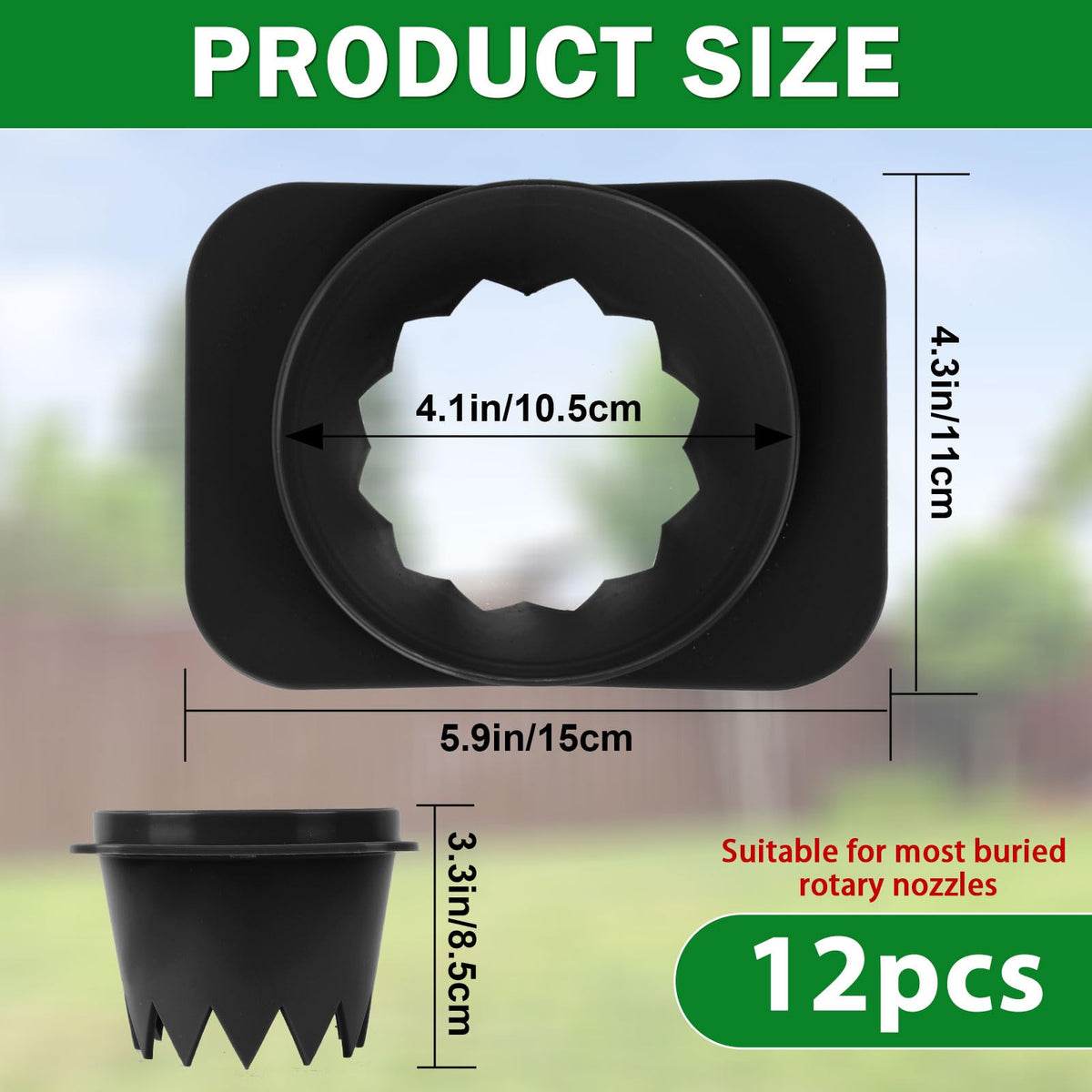 Installation view of NamcheBarwa donut guard around sprinkler head.