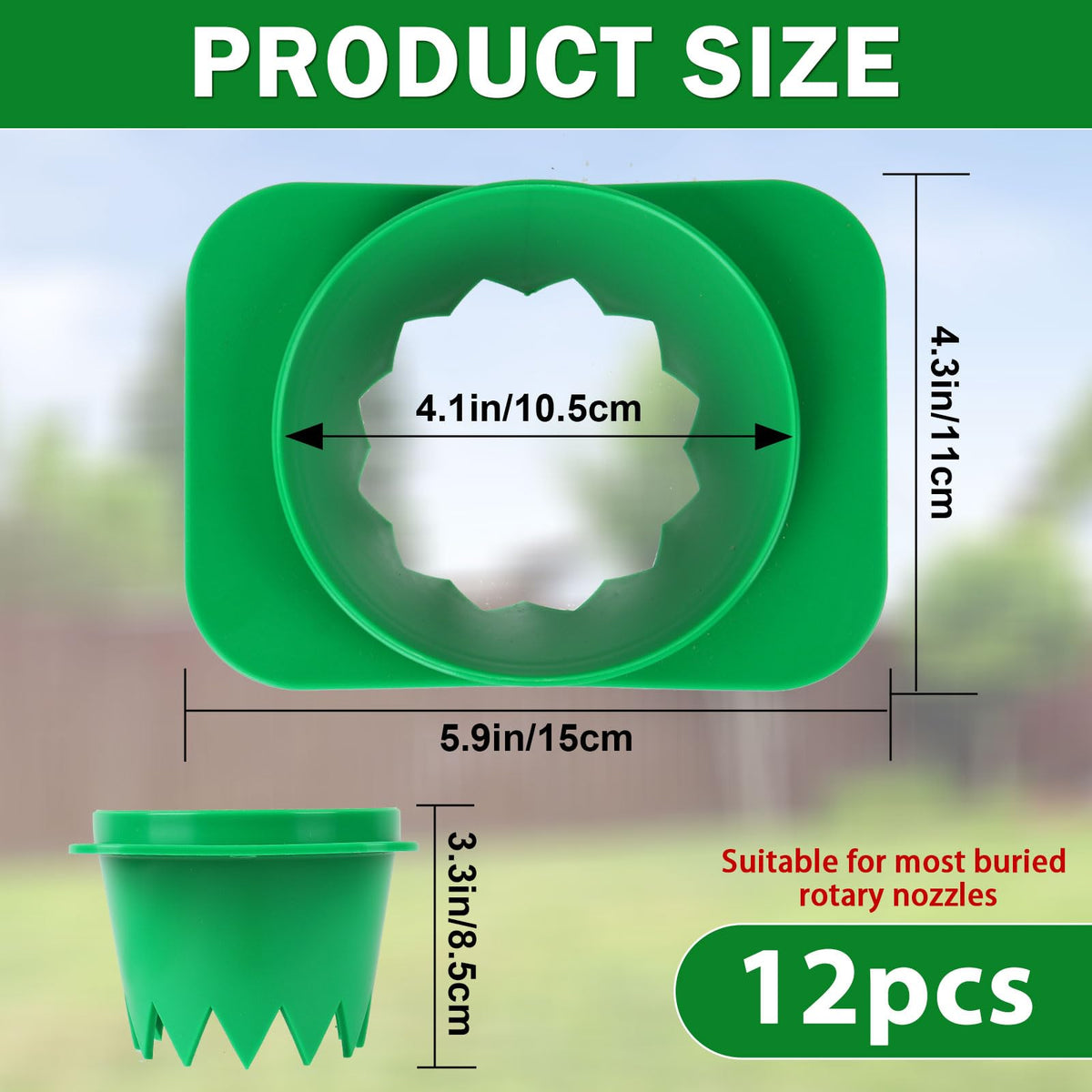 NamcheBarwa sprinkler head protector edge aligns easily to secure around the sprinkler