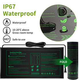 NAMOTEK seedling heat mat raises root zone temperature for healthier growth.