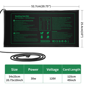 NAMOTEK Seedling Heat Mat under seedling tray for uniform heat