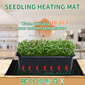 NAMOTEK Seedling Heat Mat demonstrates warmth diffusion in a tray