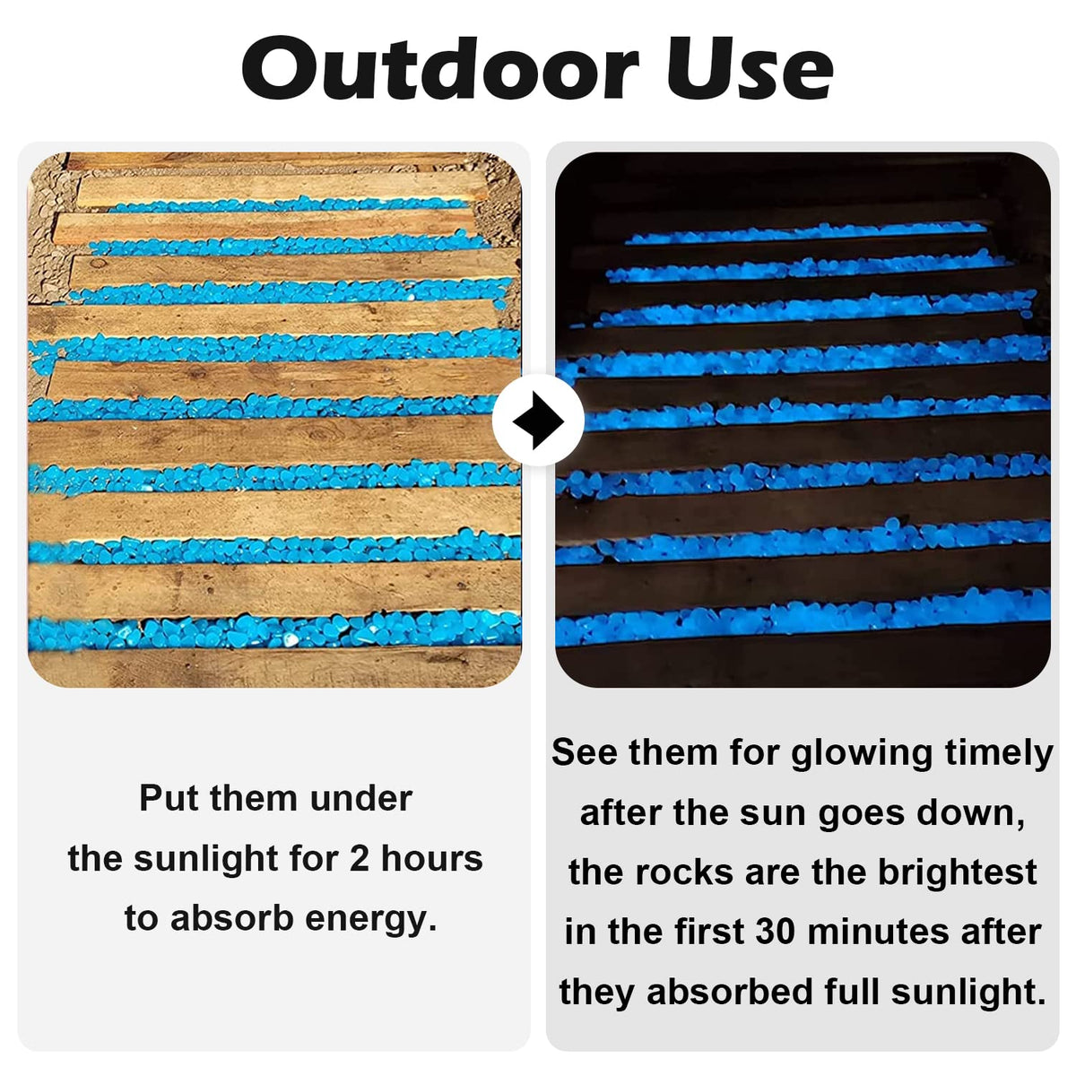 NAMTSO glow stones for outdoor decor are lightweight and easy to place.