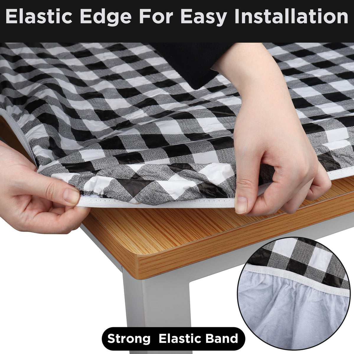 Nanaborn elastic-fit table and bench covers stay secure in windy outdoor settings