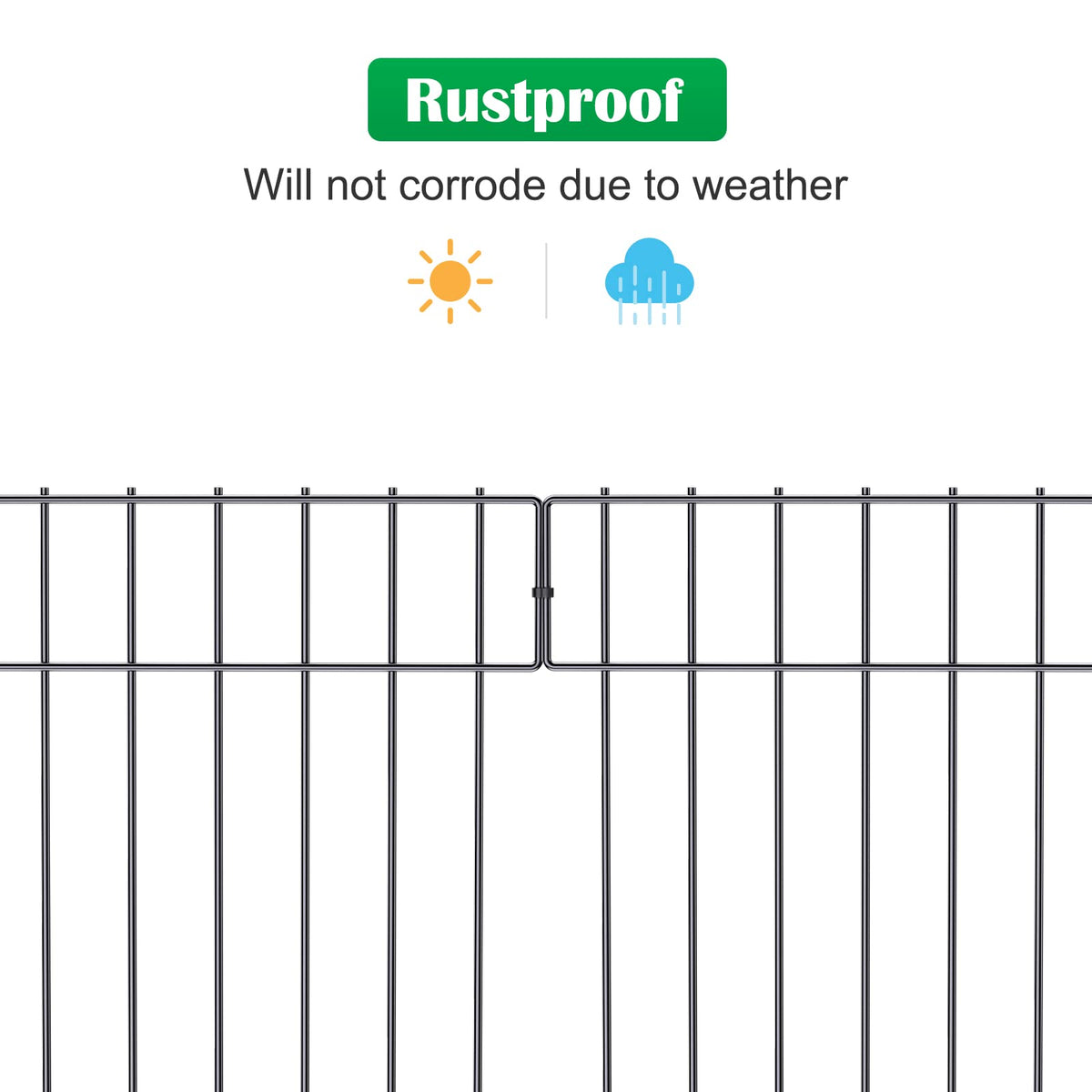 NANANARDOSO no-dig fence panel easy to install along pathways.