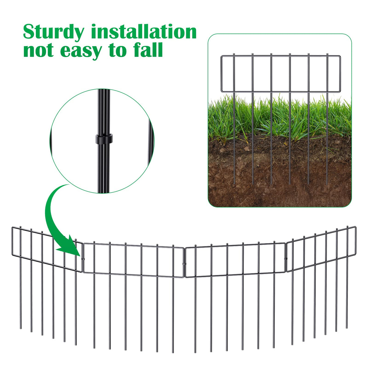 NANANARDOSO rustproof metal fence panel designed for outdoor use.