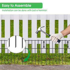 NANANARDOSO no-dig garden fence extends protection below ground.