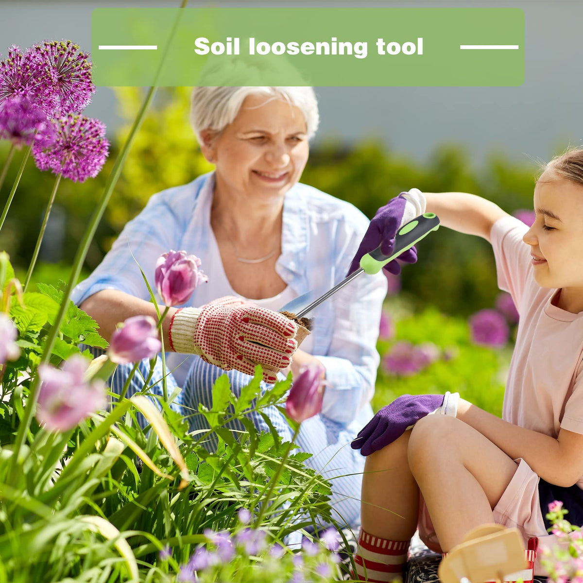 NANAOUS bright color weeder easy to spot in the garden with storage holes