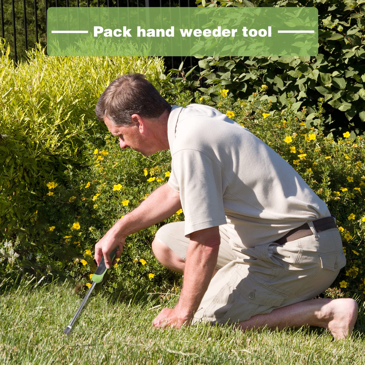 NANAOUS ergonomic rubber handle in green for a comfortable grip