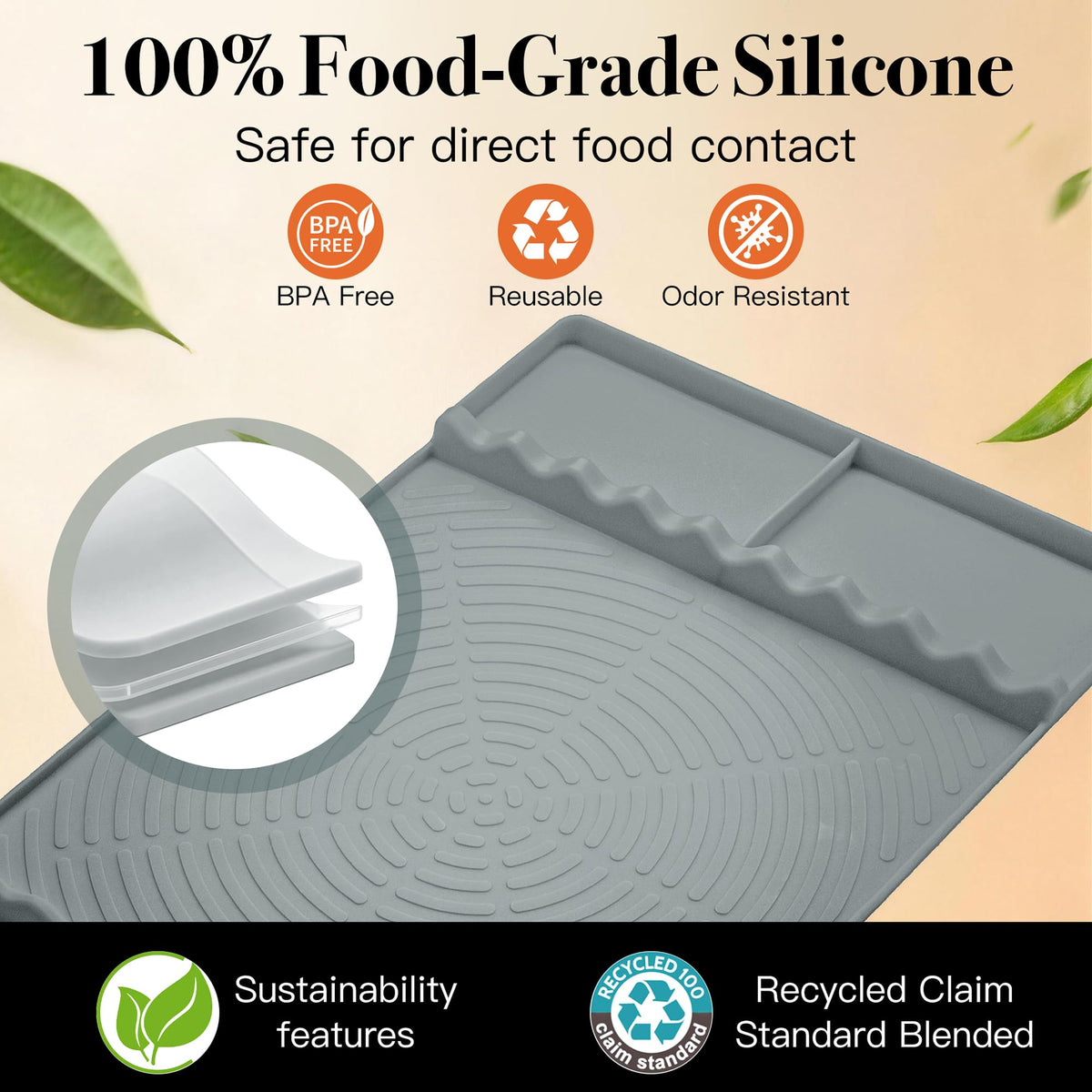 NancyL mat suits outdoor or indoor kitchens, protecting surfaces while you cook.