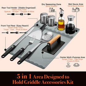 NancyL silicone mat rear-holder provides space for heavier flat-top accessories.