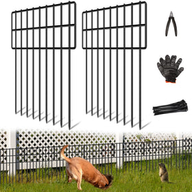 NANYEZH 10-panel fence assembly shows quick-ground install for a secure yard boundary