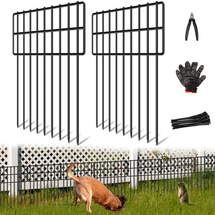 NANYEZH 10-panel fence assembly shows quick-ground install for a secure yard boundary