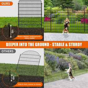NANYEZH 32in high panel demonstrates sturdy barrier for flowers and vegetables.