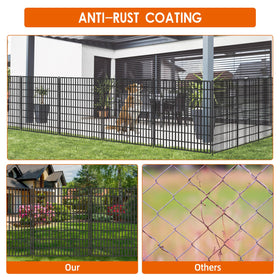 NANYEZH sturdy metal fence resists rot and warping in all weather.
