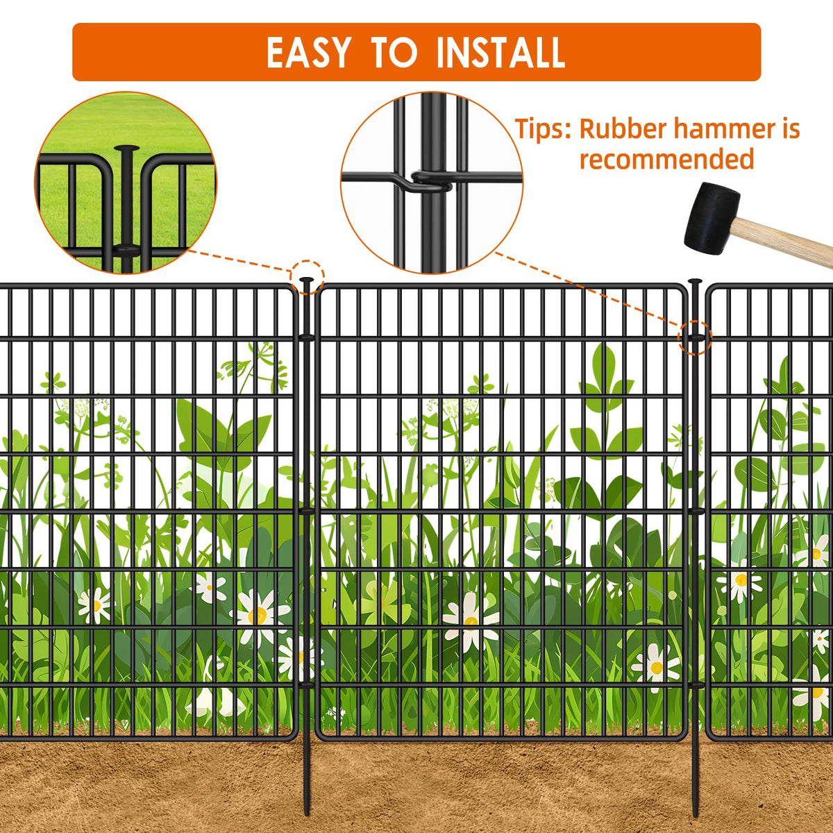 NANYEZH gate-integrated fence helps secure pet play areas and garden borders.