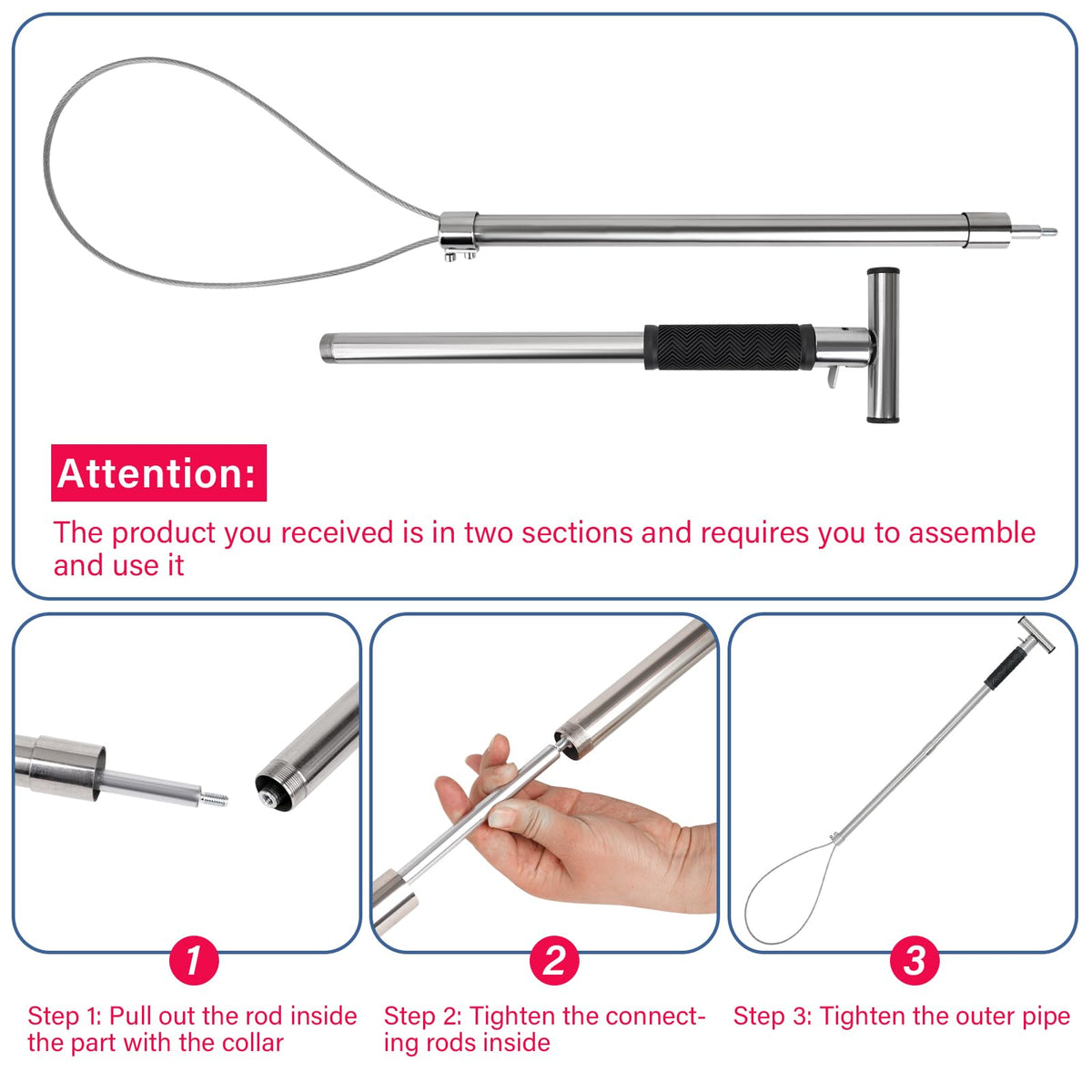 NAOEDEAH glove-ring operation for simple length adjustments.