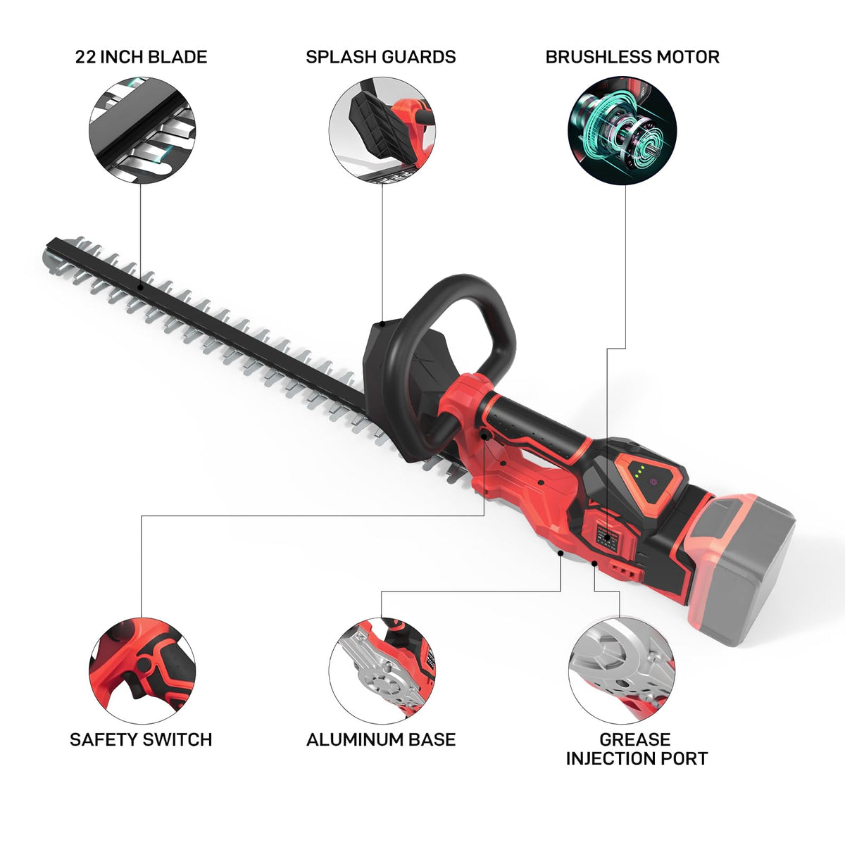 NAOKEV lightweight 4.4 lb design eases long pruning tasks.