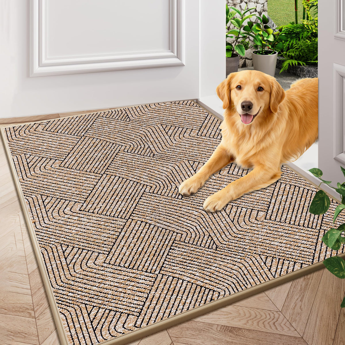 Naoloture door mat front view showing low-profile form and clean lines