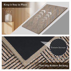 Naoloture door mat non-slip backing close-up showing grip
