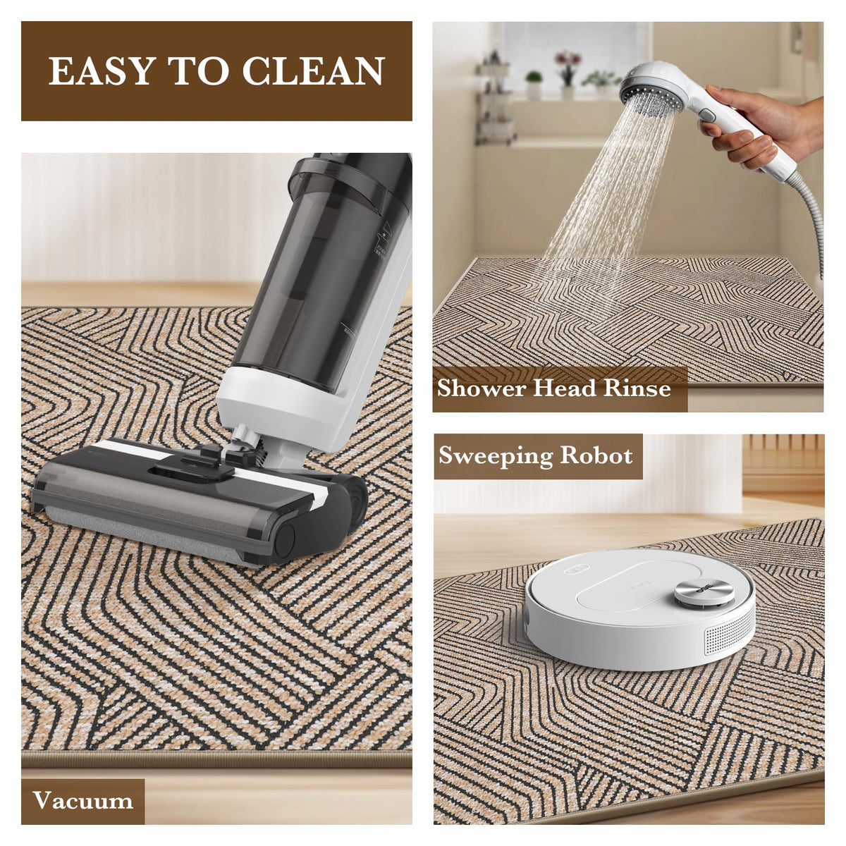 Naoloture indoor doormat washable in bright light