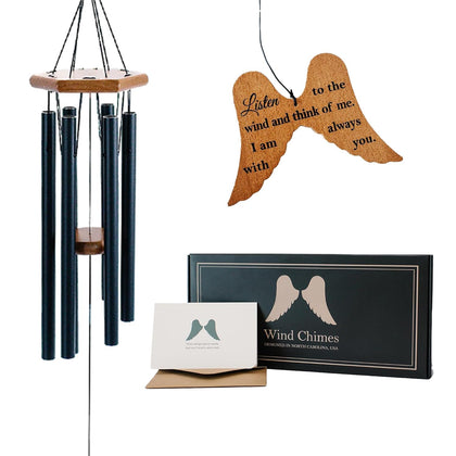 Naomi Catherine Designs memorial wind chimes Angel Wing close-up showing craftsmanship and tone.