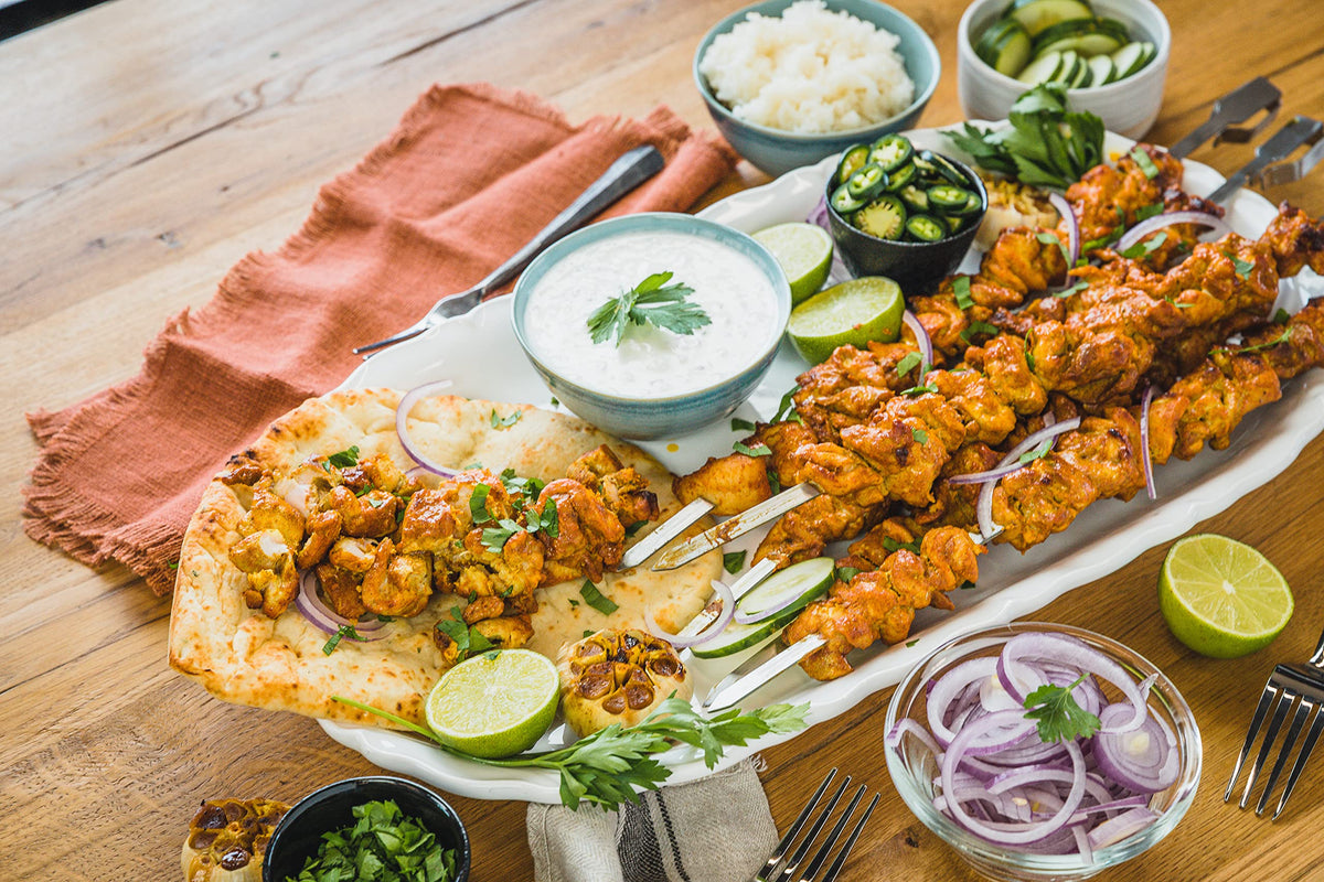 Napoleon healthy, delicious kebabs through rotisserie cooking on grill